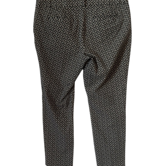ANN TAYLOR LOFT  Julie Skinny Black Patterned Pants Size 6   #Y - Picture 4 of 7